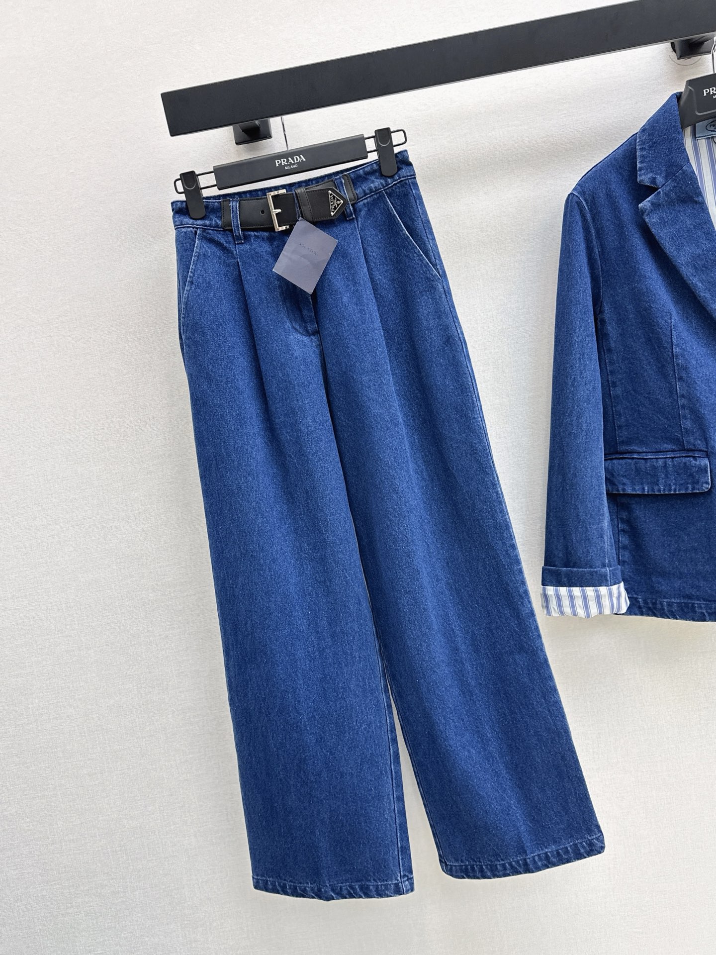 [TOP] Prada Denim Jacket + Pants Set - Blue