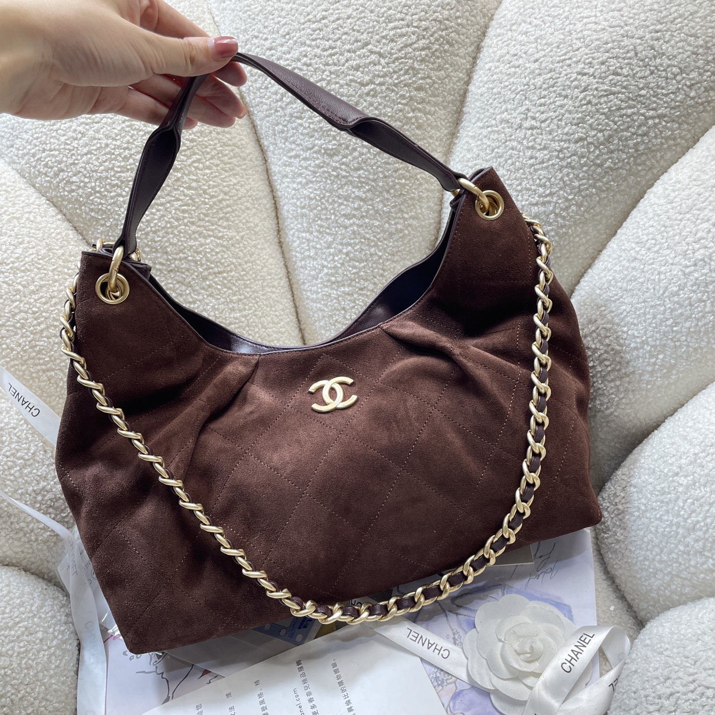 [TOP] CHANEL Hobo Bag 32*28*10cm - 3 Colour