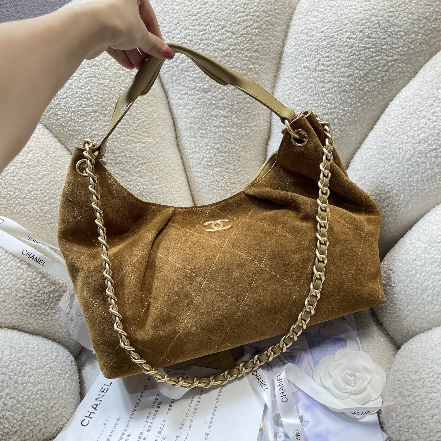 [TOP] CHANEL Hobo Bag 32*28*10cm - 3 Colour