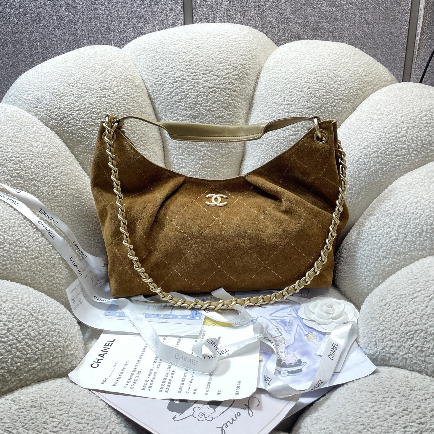 [TOP] CHANEL Hobo Bag 32*28*10cm - 3 Colour