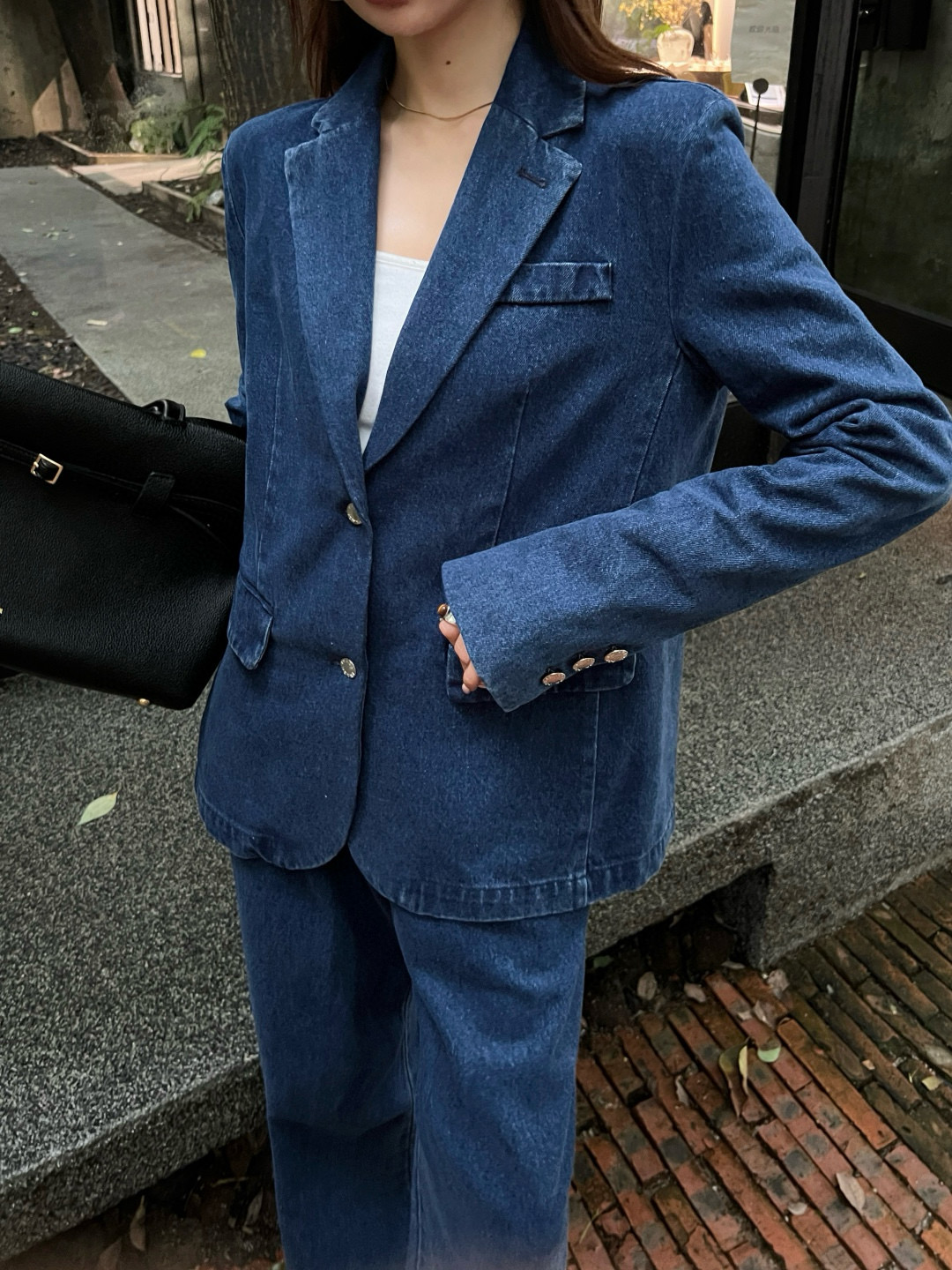 [TOP] Prada Denim Jacket + Pants Set - Blue