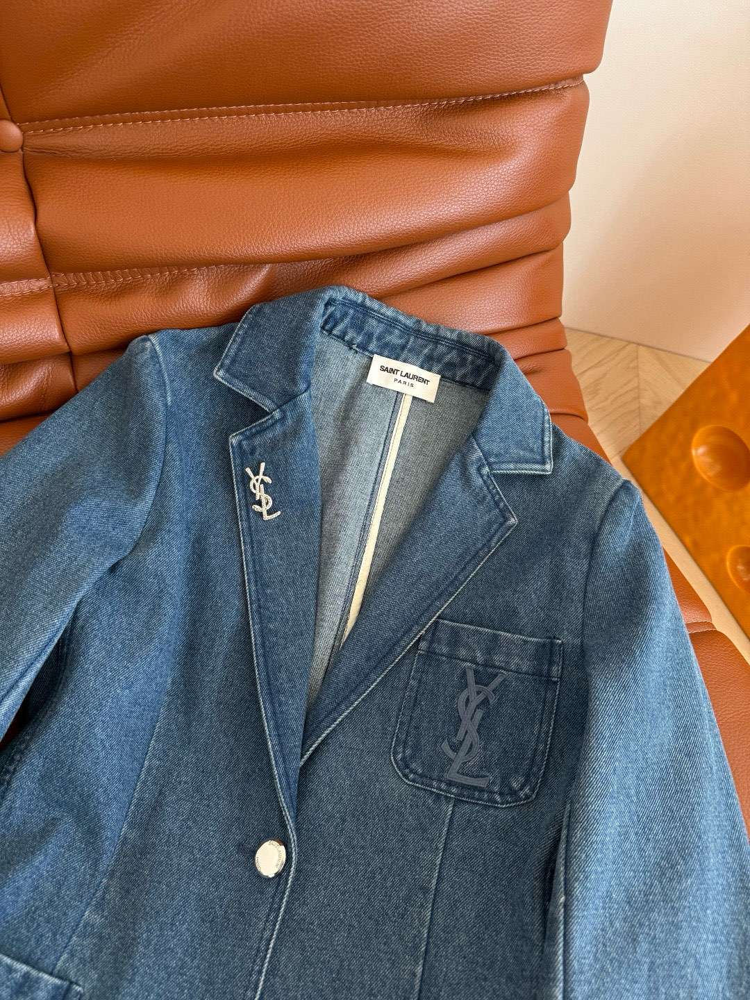 [TOP] Yves Saint Laurent YSL Denim Jacket - Blue