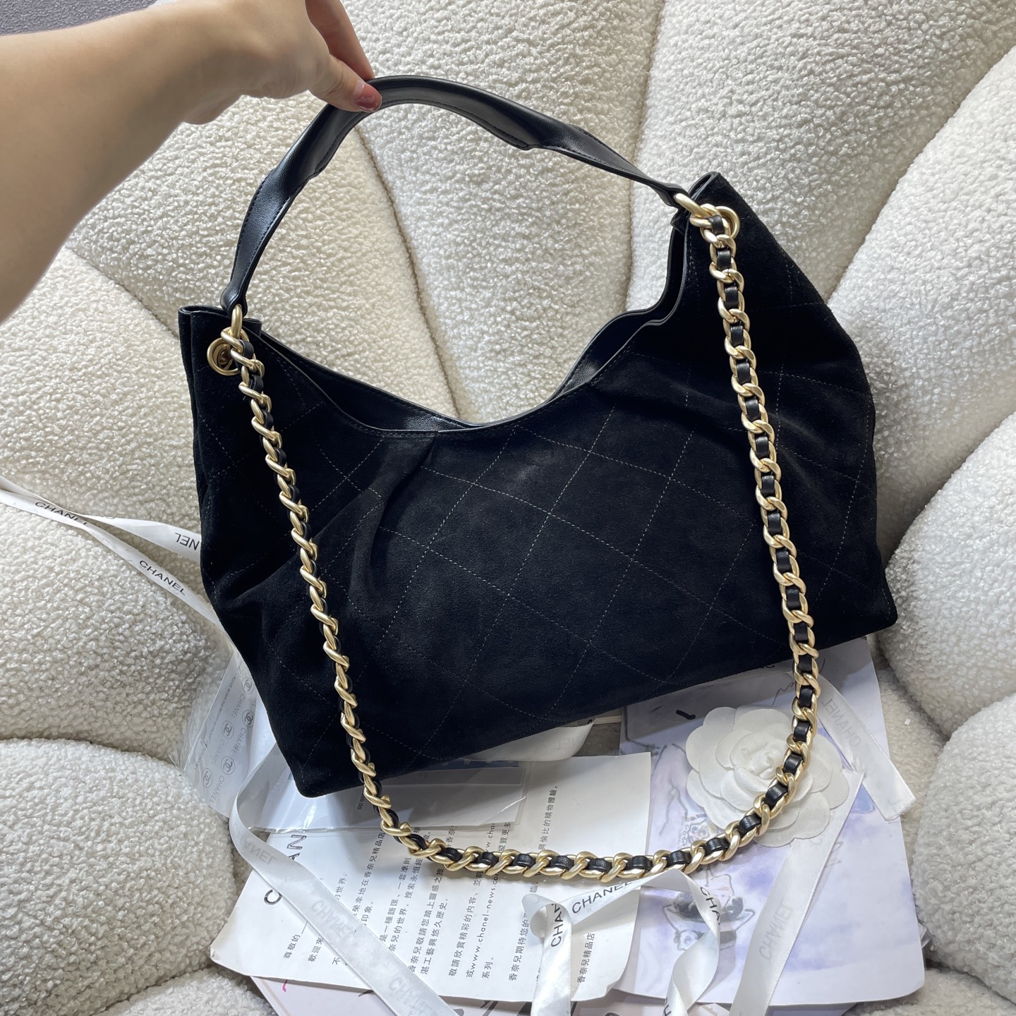 [TOP] CHANEL Hobo Bag 32*28*10cm - 3 Colour