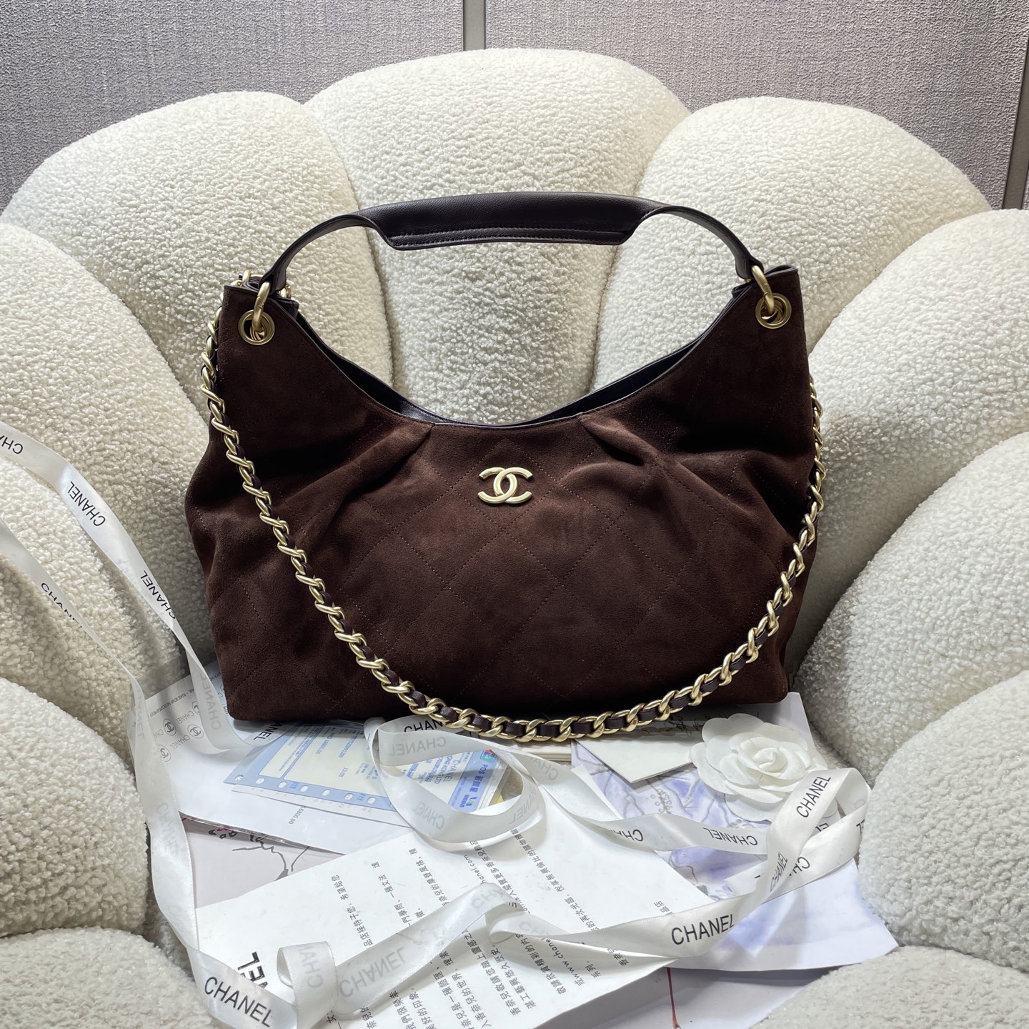 [TOP] CHANEL Hobo Bag 32*28*10cm - 3 Colour