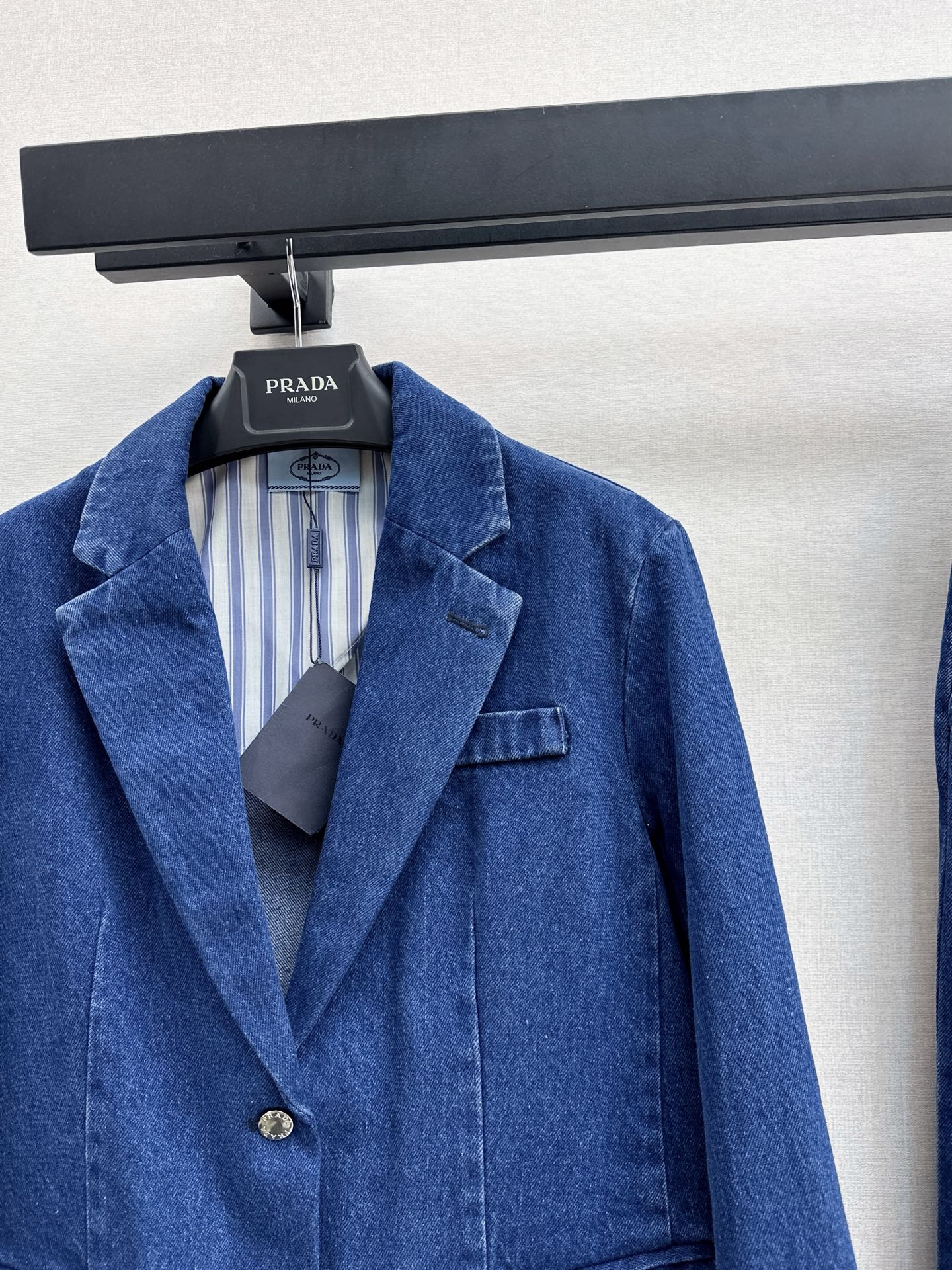 [TOP] Prada Denim Jacket + Pants Set - Blue