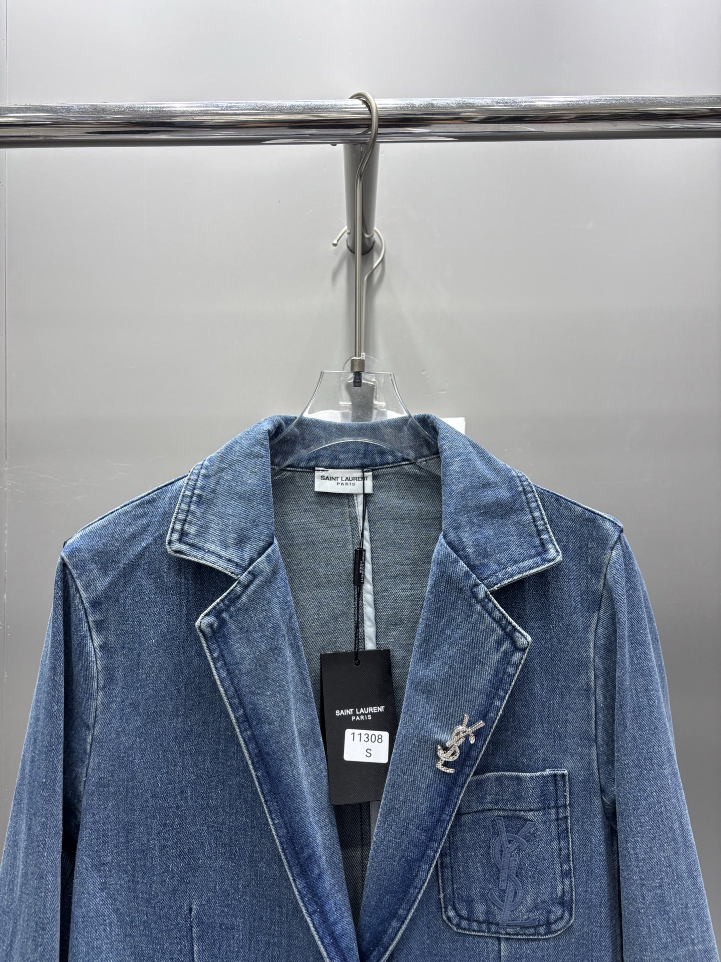 [TOP] Yves Saint Laurent YSL Denim Jacket - Blue