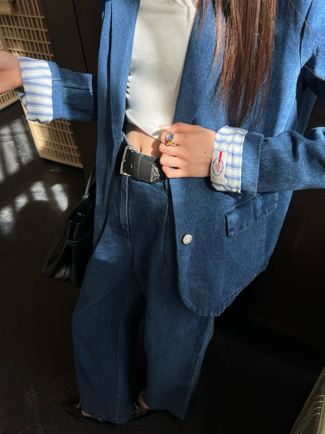 [TOP] Prada Denim Jacket + Pants Set - Blue