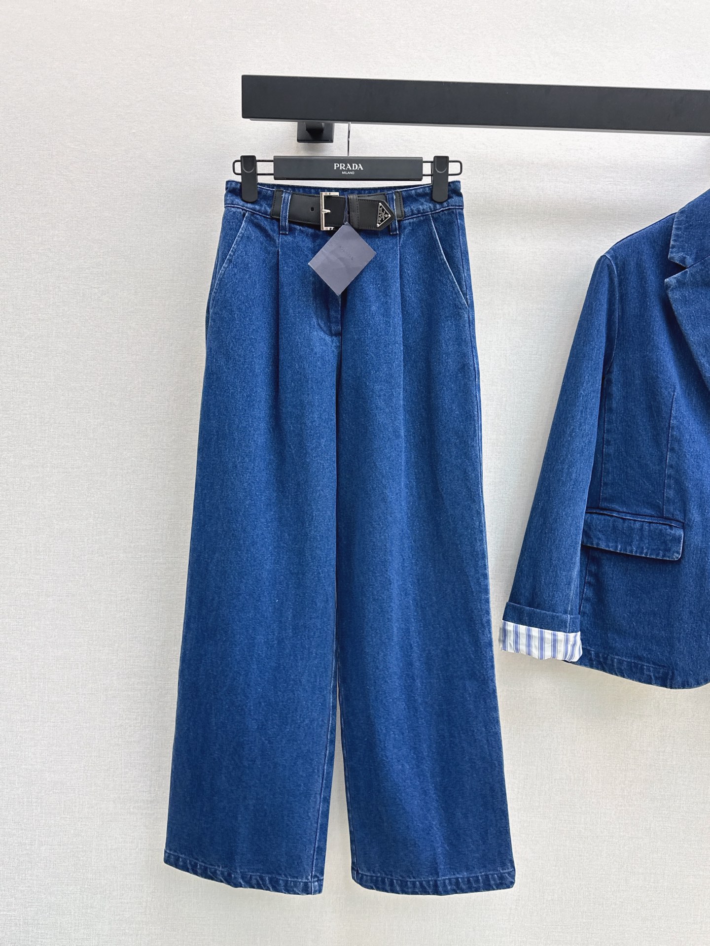 [TOP] Prada Denim Jacket + Pants Set - Blue