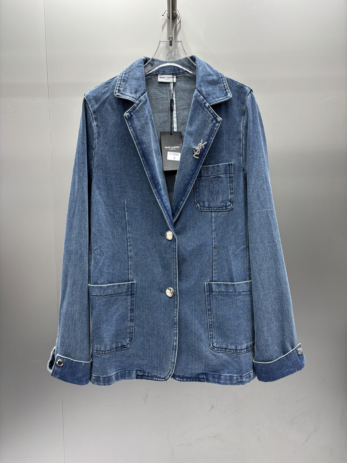 [TOP] Yves Saint Laurent YSL Denim Jacket - Blue