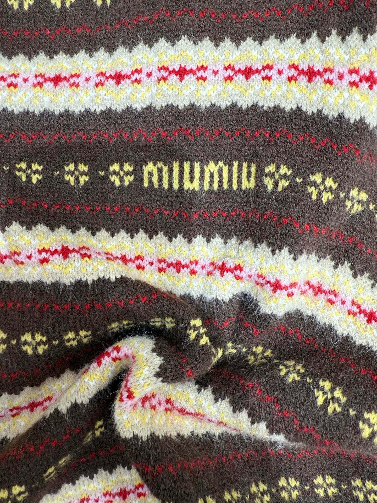 [TOP] Miu Miu Knit Top - Brown