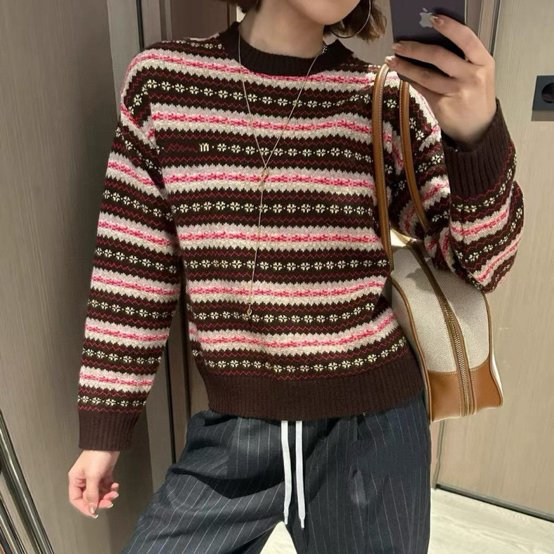 [TOP] Miu Miu Knit Top - Brown
