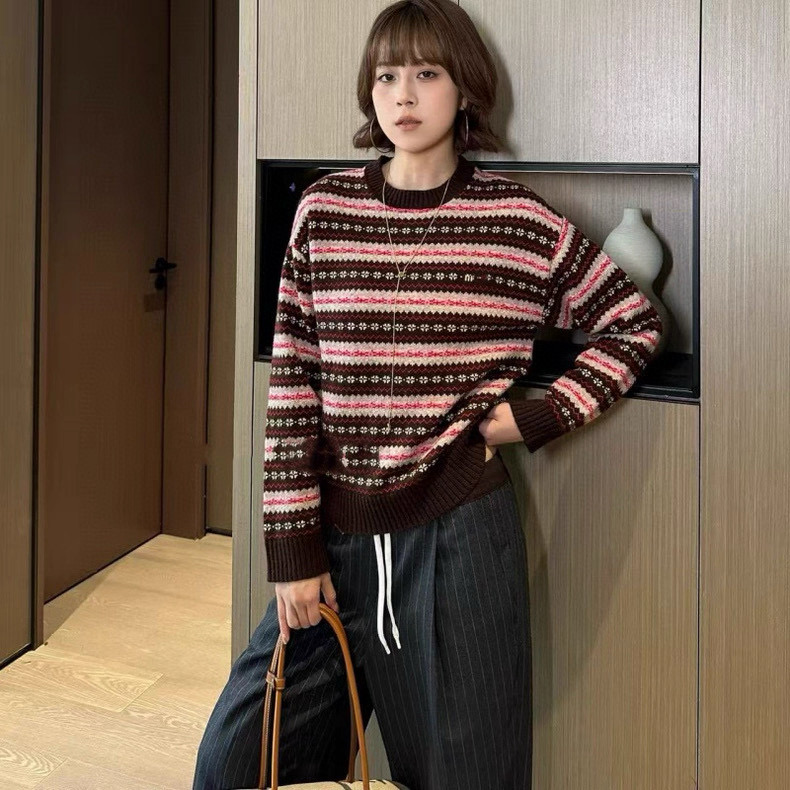 [TOP] Miu Miu Knit Top - Brown