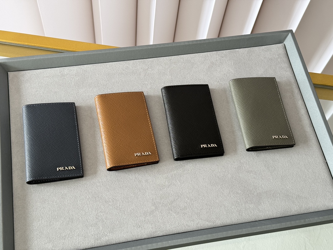[TOP] PRADA Card Holder 11x7cm - 4 Colors