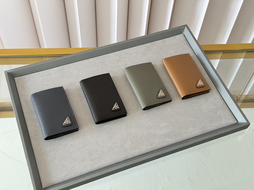 [TOP] PRADA Card Holder 11x7cm - 4 Colors