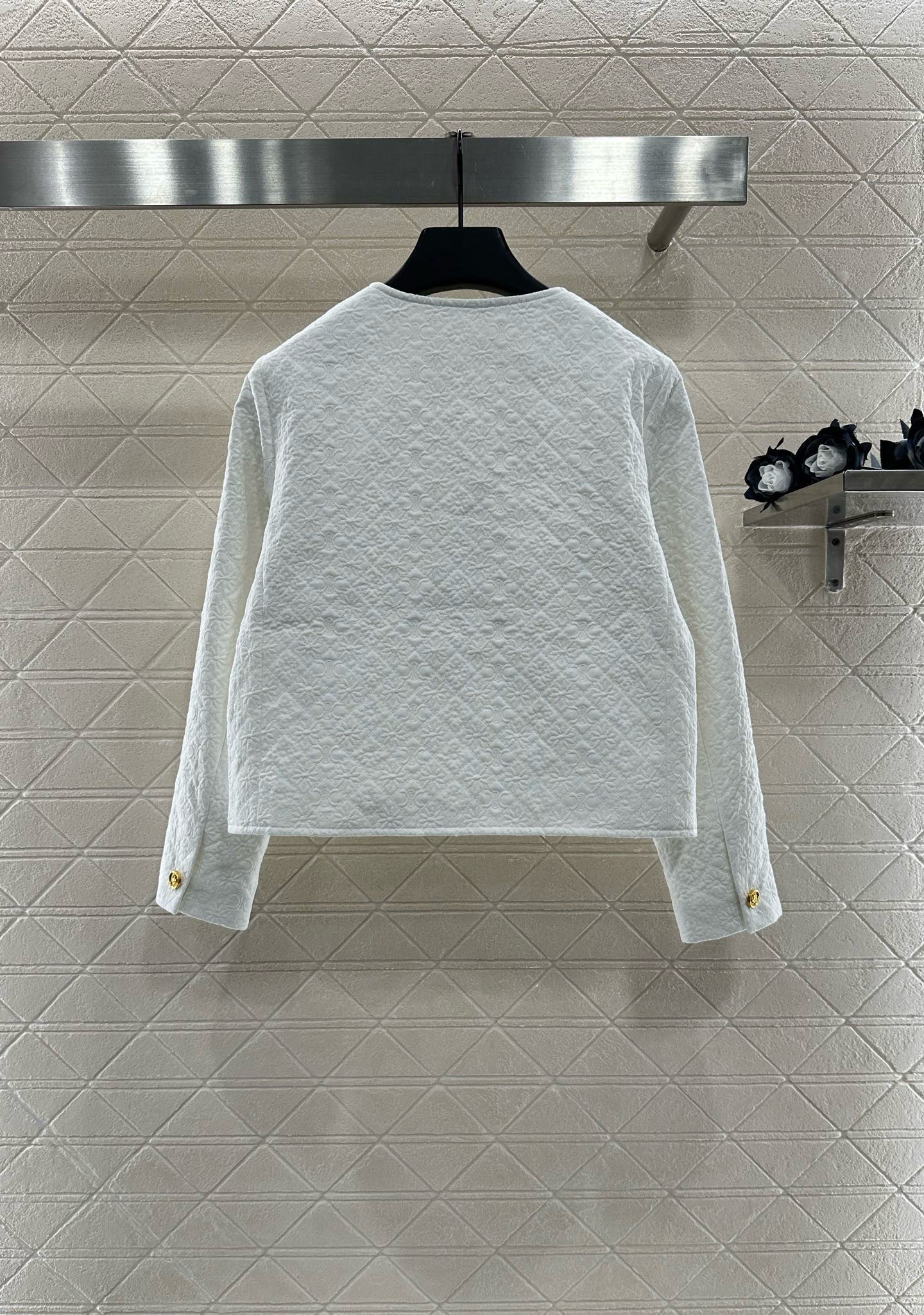 [TOP] CELINE Jacquard Quilted Jacket - 2 Color