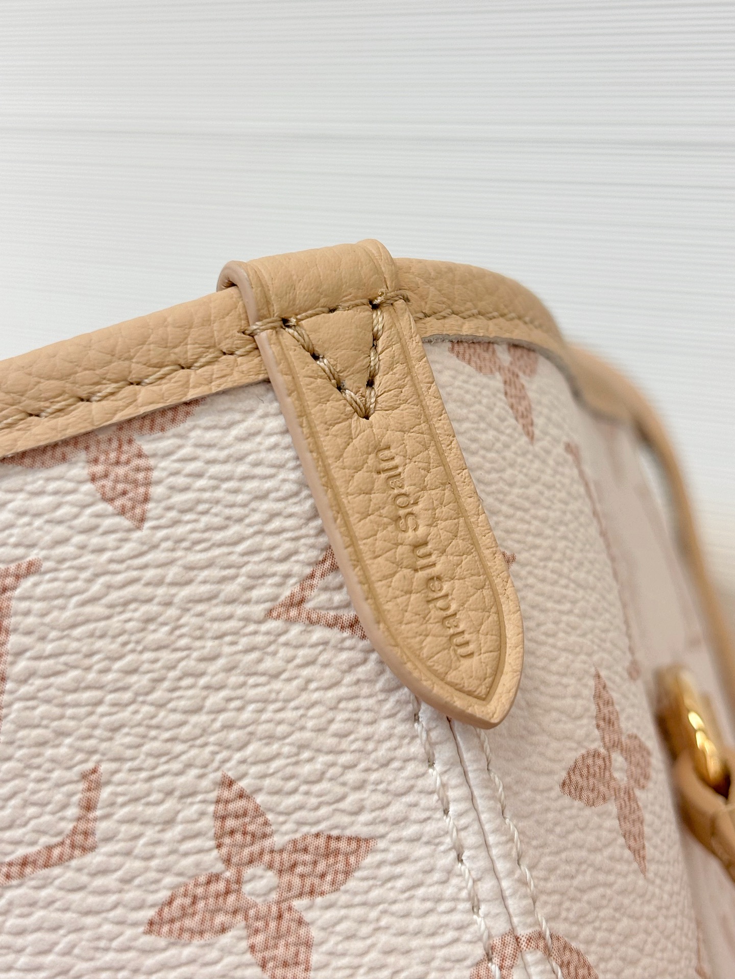 [TOP] Louis Vuitton LV Neverfull MM Inside Out Leather Tote Bag 31x28x14cm - Off White