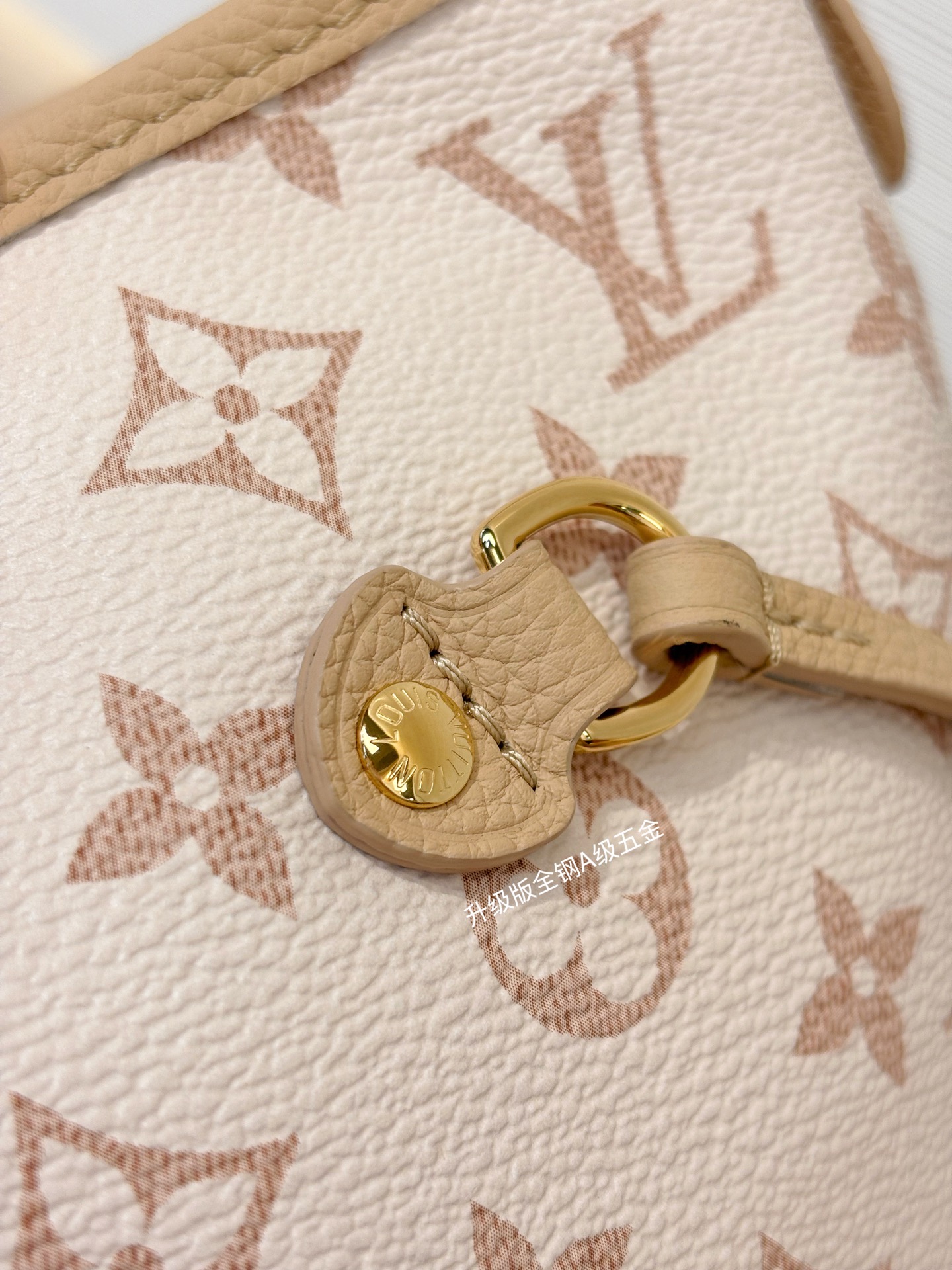 [TOP] Louis Vuitton LV Neverfull MM Inside Out Leather Tote Bag 31x28x14cm - Off White