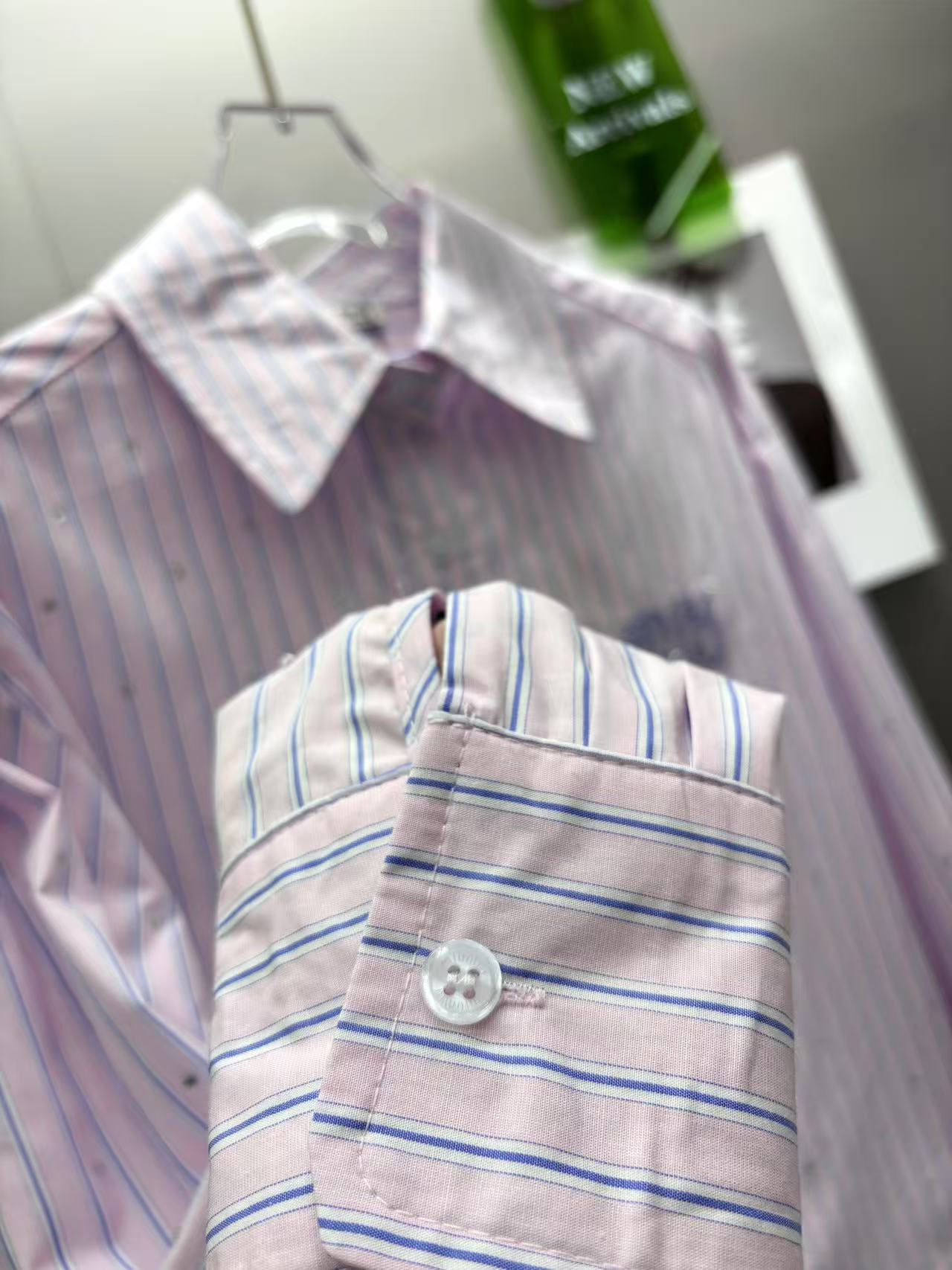 [TOP] Miu Miu Striped Shirt - Pink