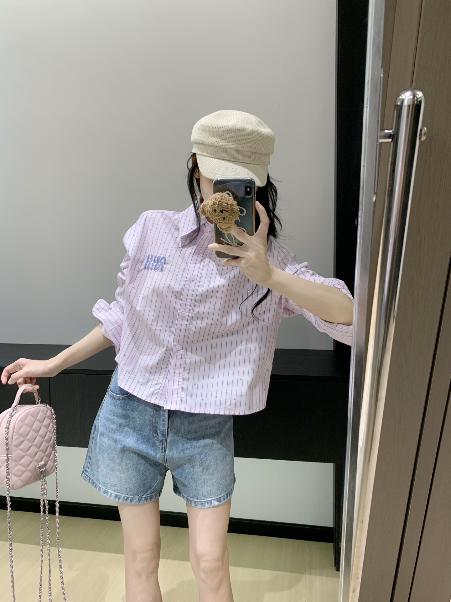 [TOP] Miu Miu Striped Shirt - Pink