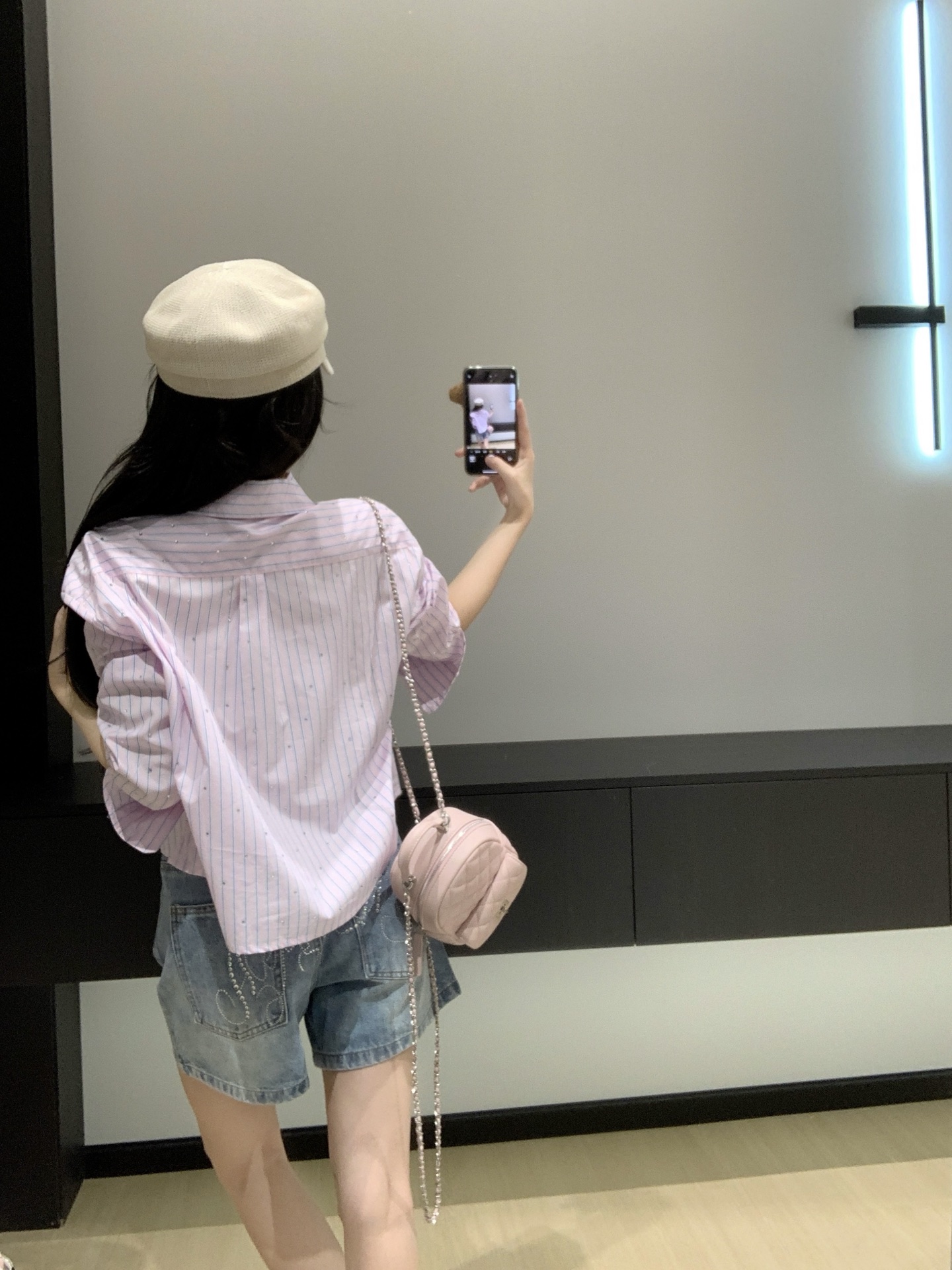 [TOP] Miu Miu Striped Shirt - Pink