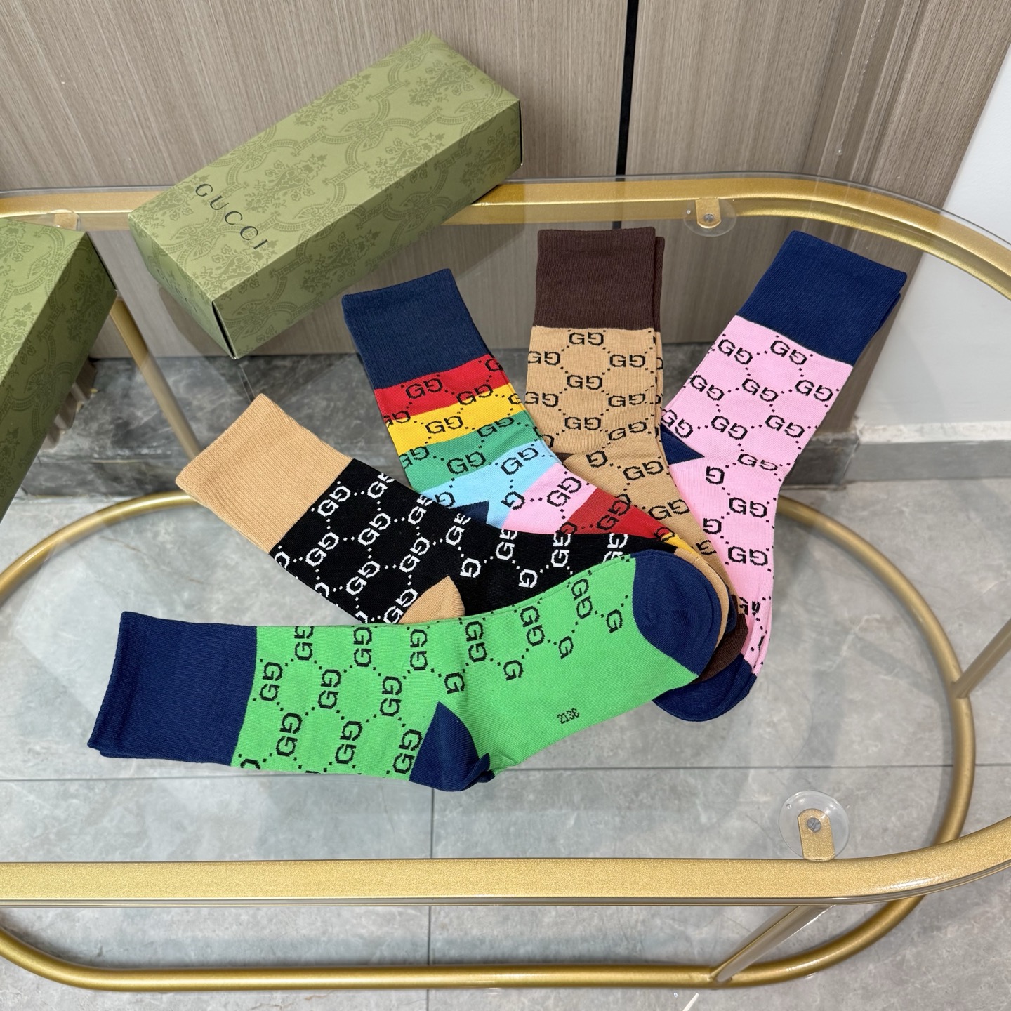 [TOP] GUCCI Socks - 5 Pieces as a Set