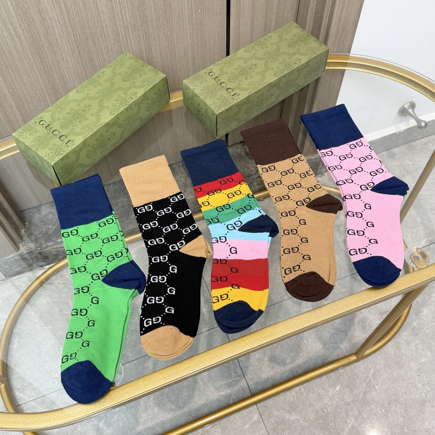 [TOP] GUCCI Socks - 5 Pieces as a Set