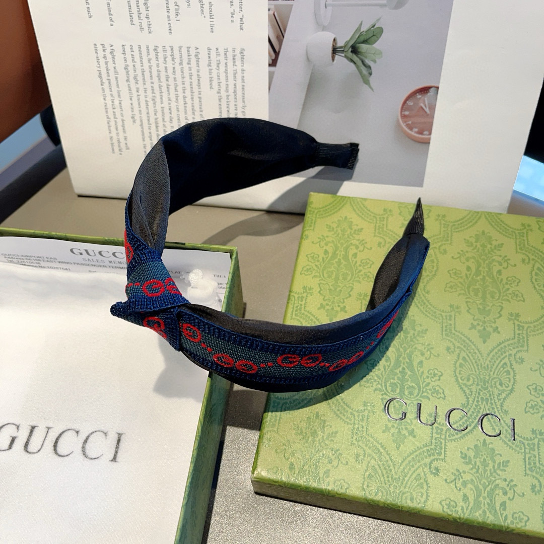 [TOP] GUCCI Classic New Hairband - Black