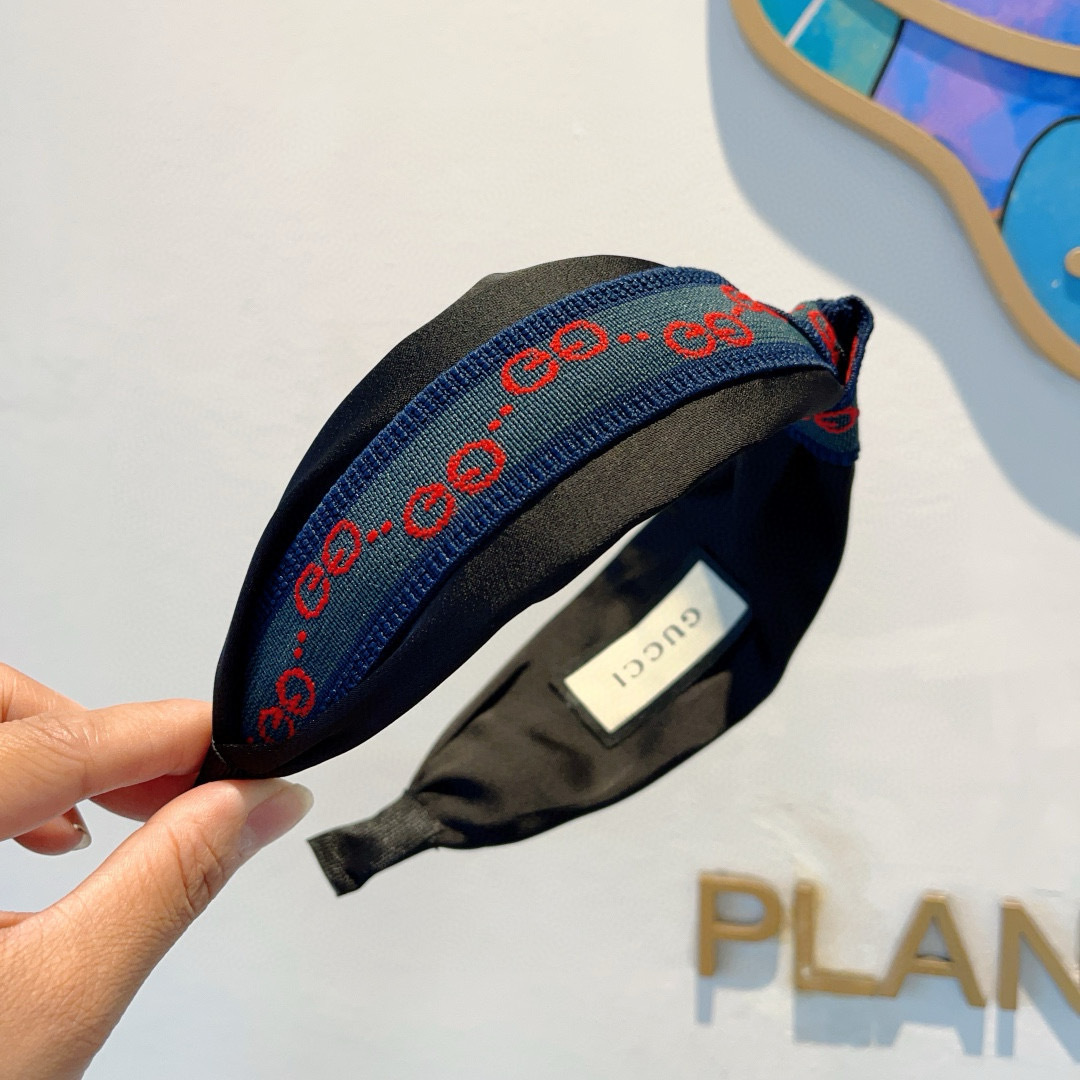 [TOP] GUCCI Classic New Hairband - Black