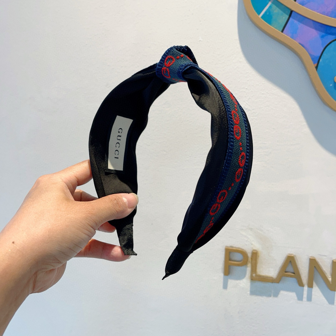 [TOP] GUCCI Classic New Hairband - Black