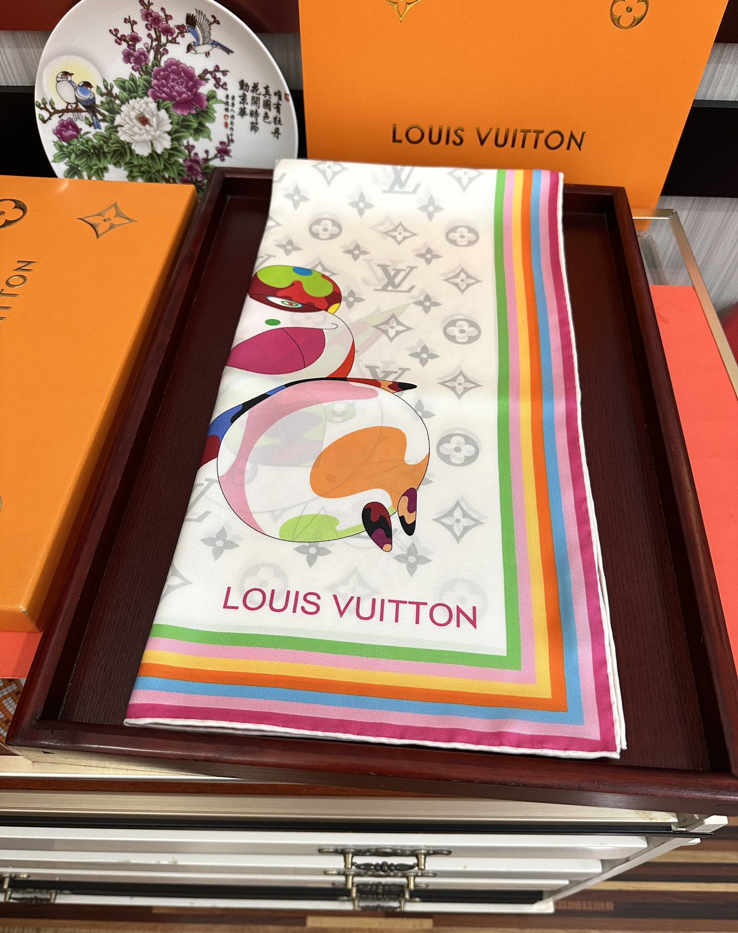 [TOP] Louis Vuitton LV Silk Square Scarf 90 x 90 cm - 2 Colors