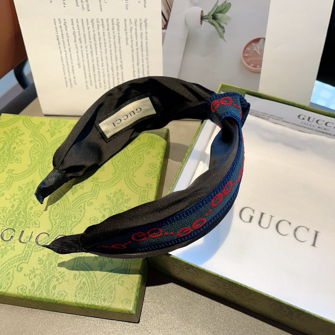 [TOP] GUCCI Classic New Hairband - Black
