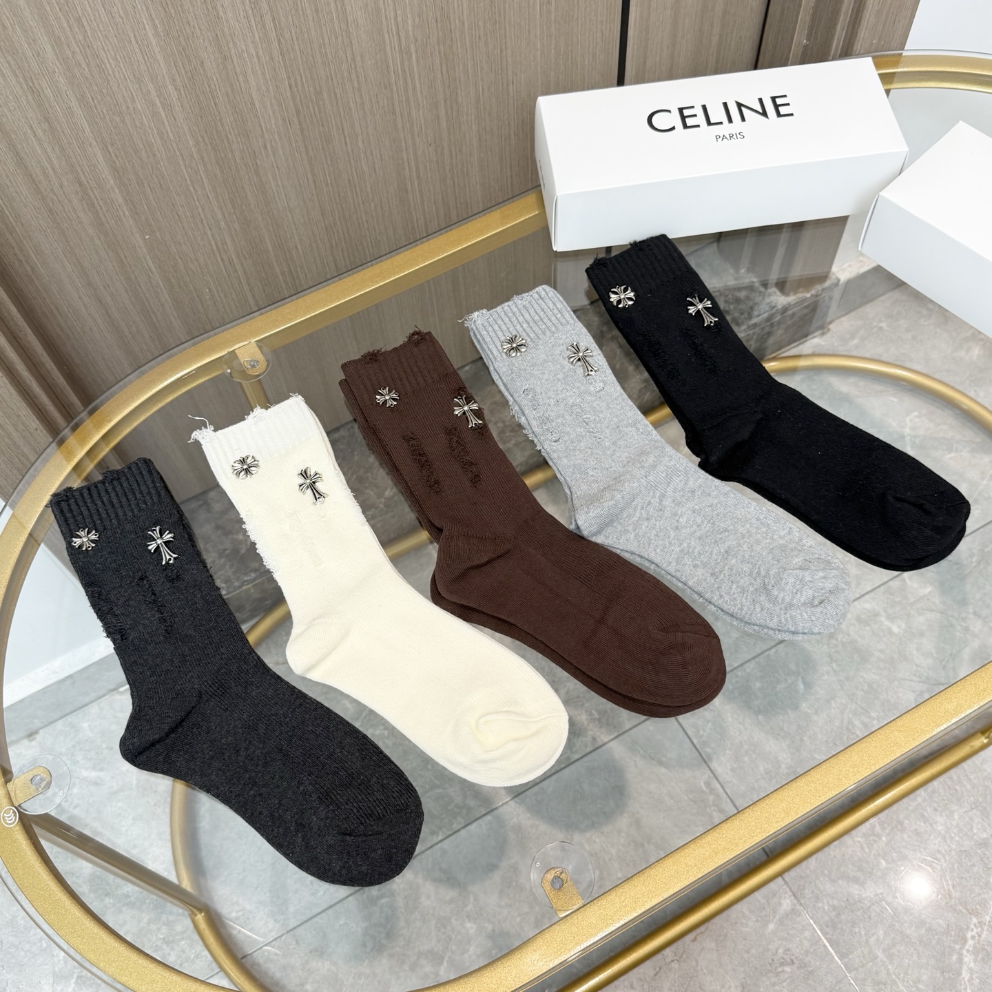 [TOP] CELINE Socks - 5 Pieces as a Set