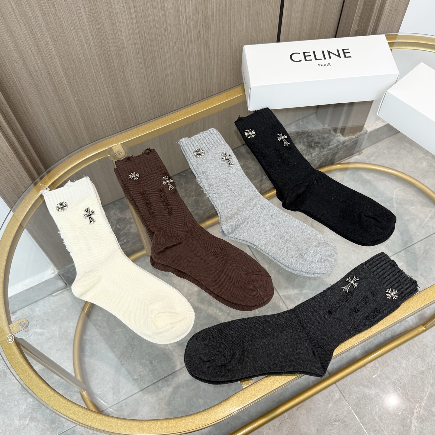 [TOP] CELINE Socks - 5 Pieces as a Set