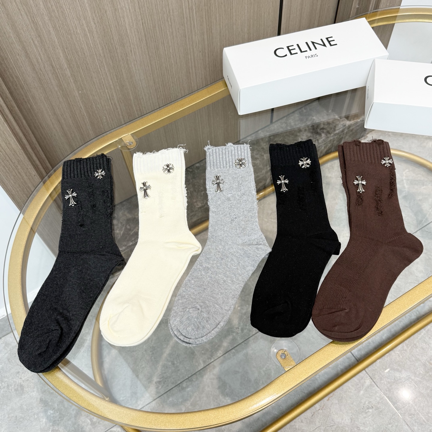 [TOP] CELINE Socks - 5 Pieces as a Set