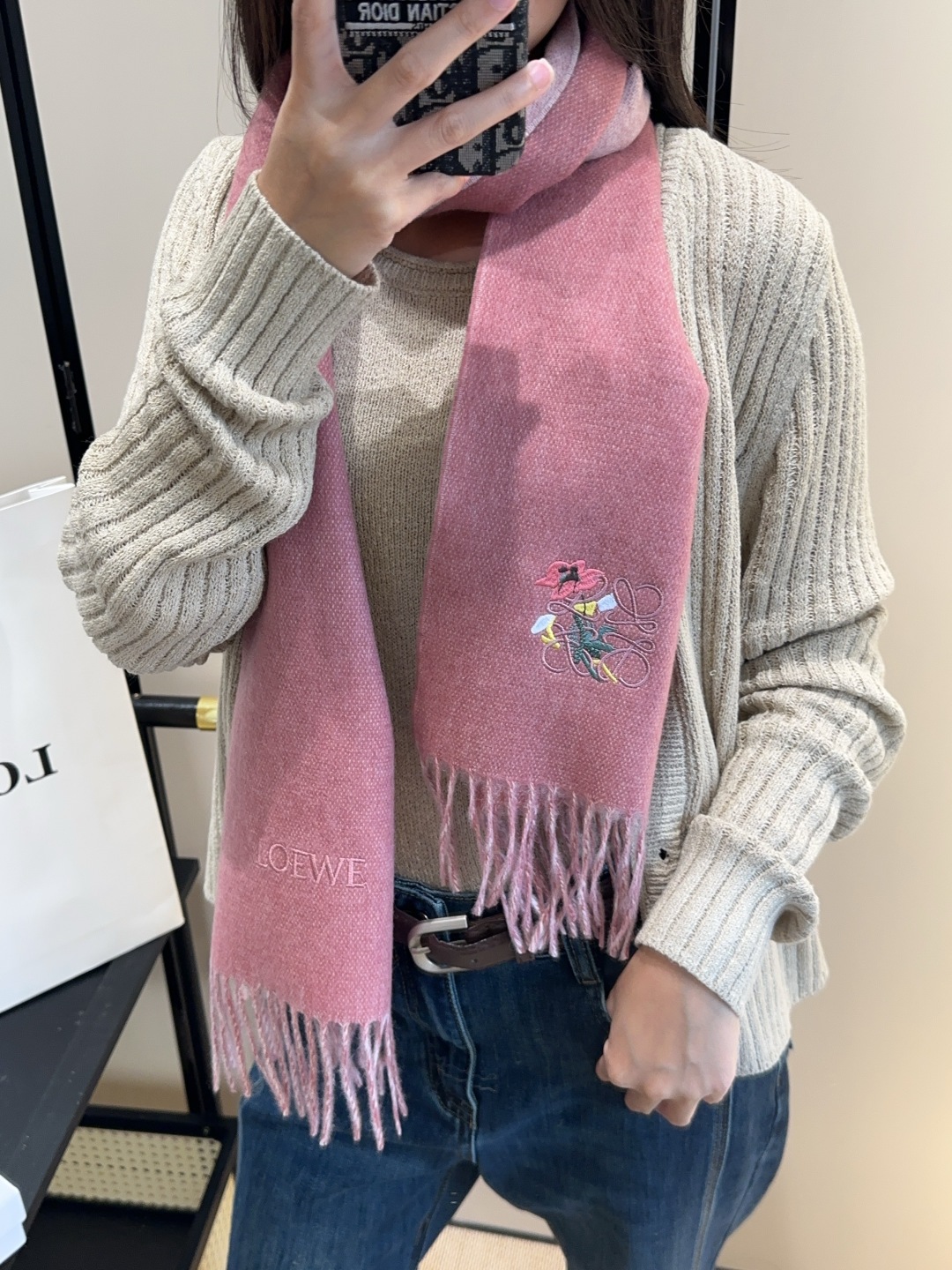 [TOP] LOEWE Women's Cashmere Scarf 30x 180cm - 3 Color