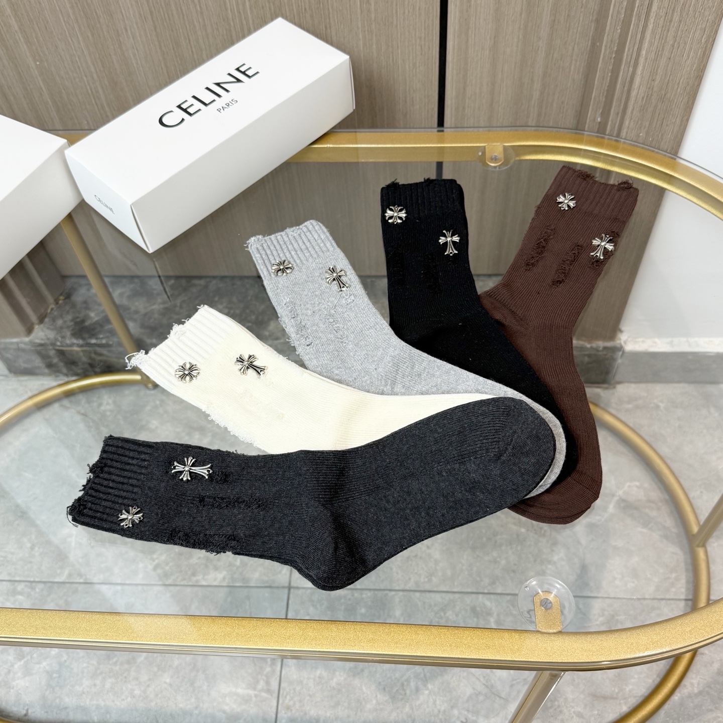 [TOP] CELINE Socks - 5 Pieces as a Set