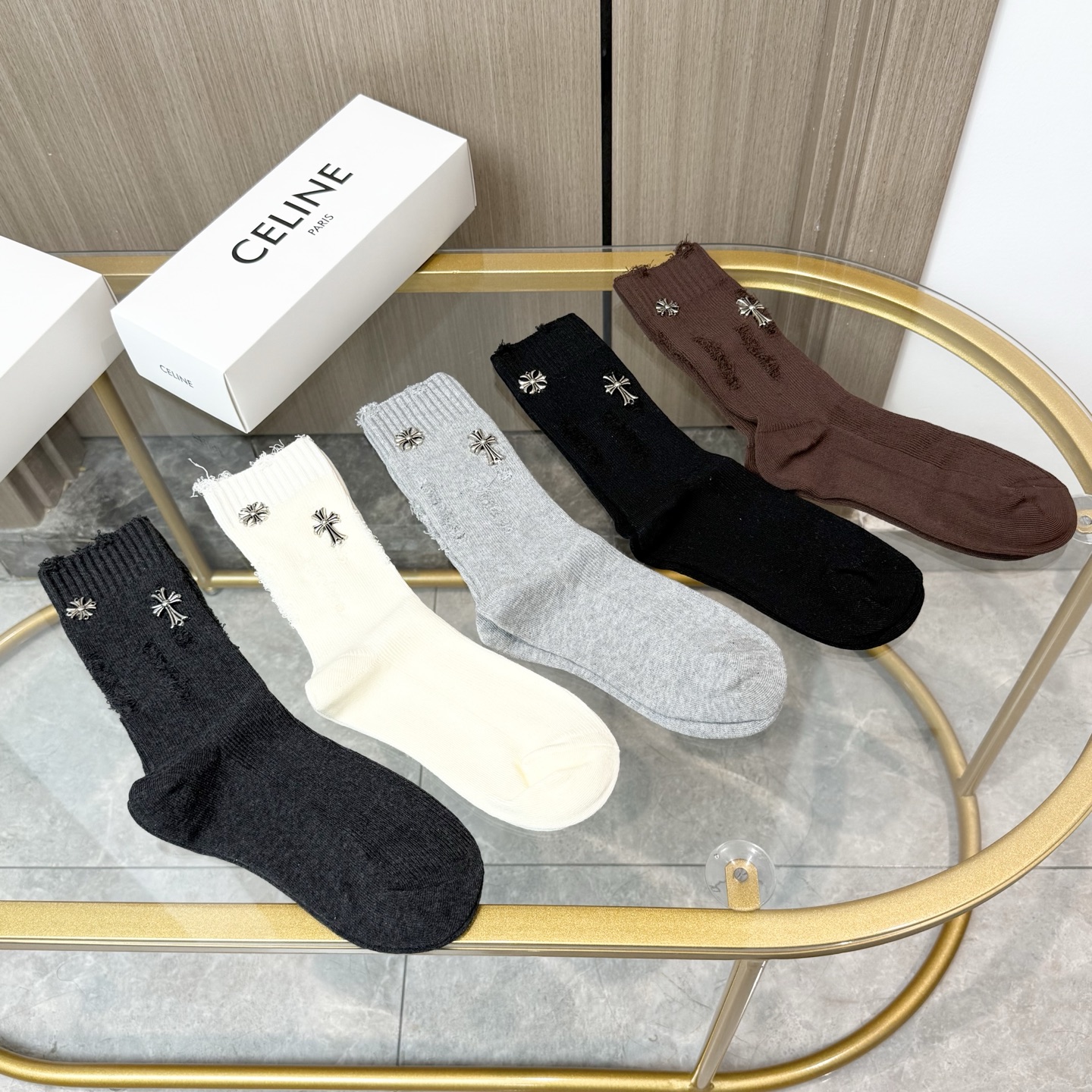 [TOP] CELINE Socks - 5 Pieces as a Set