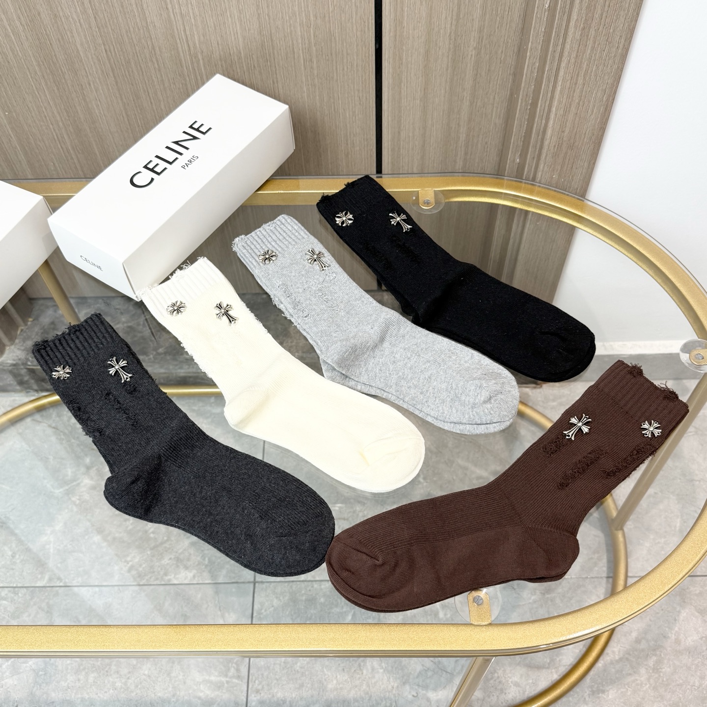 [TOP] CELINE Socks - 5 Pieces as a Set