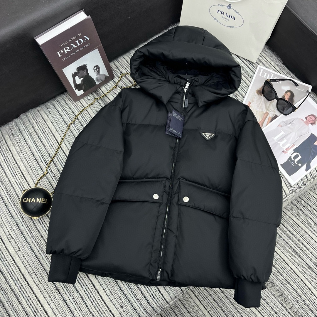 Only One [TOP] PRADA Cotton-padded Coat - Black - No refund or exchange