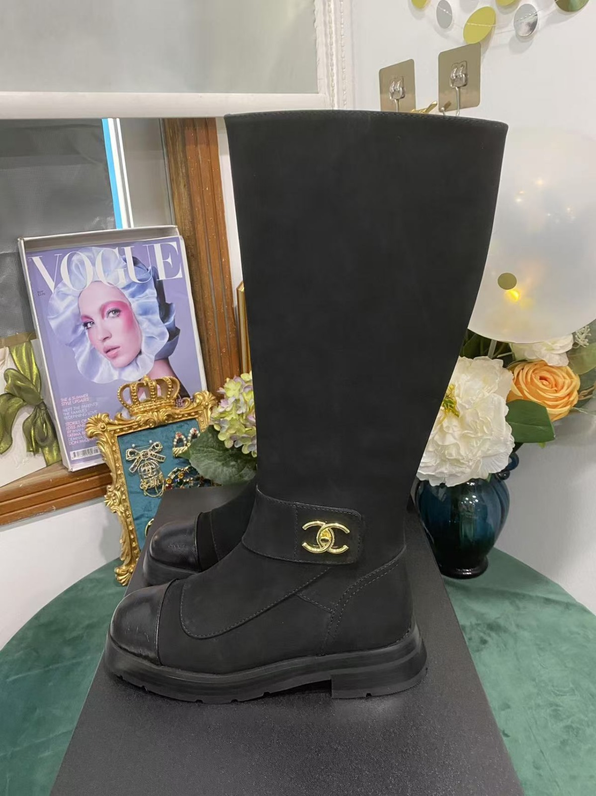 Only One [TOP] CHANEL Cowhide Boots - Black - No refund or exchange