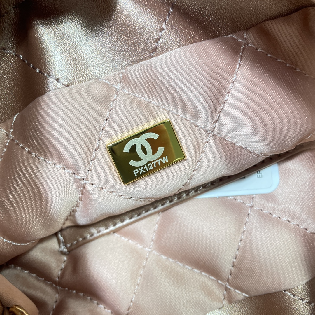 [TOP] CHANEL 22 Bag Shiny 19x20x6cm - Pink