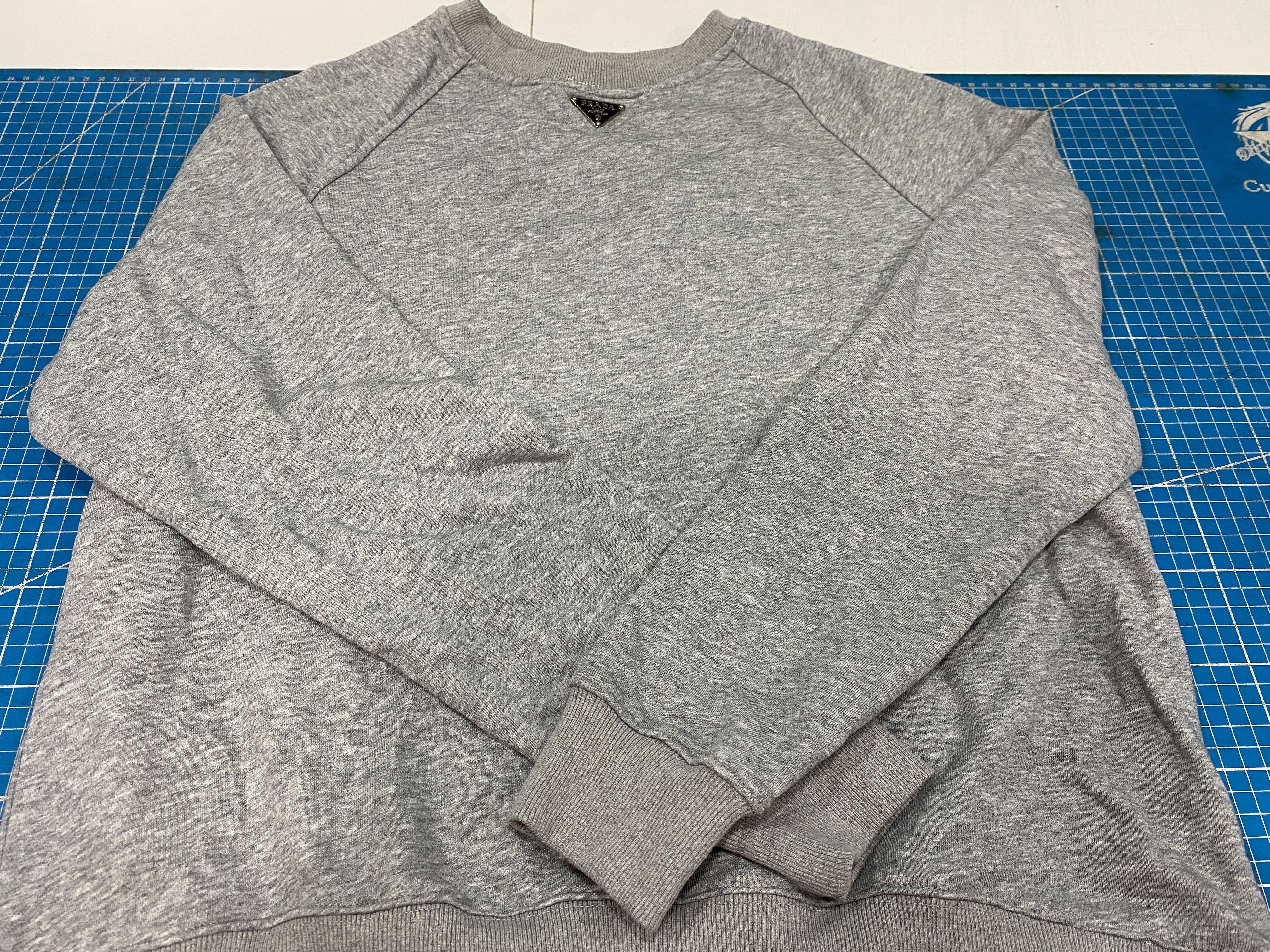 Only One [TOP] PRADA Crew Neck Sweatshirt - Gray - No refund or exchange