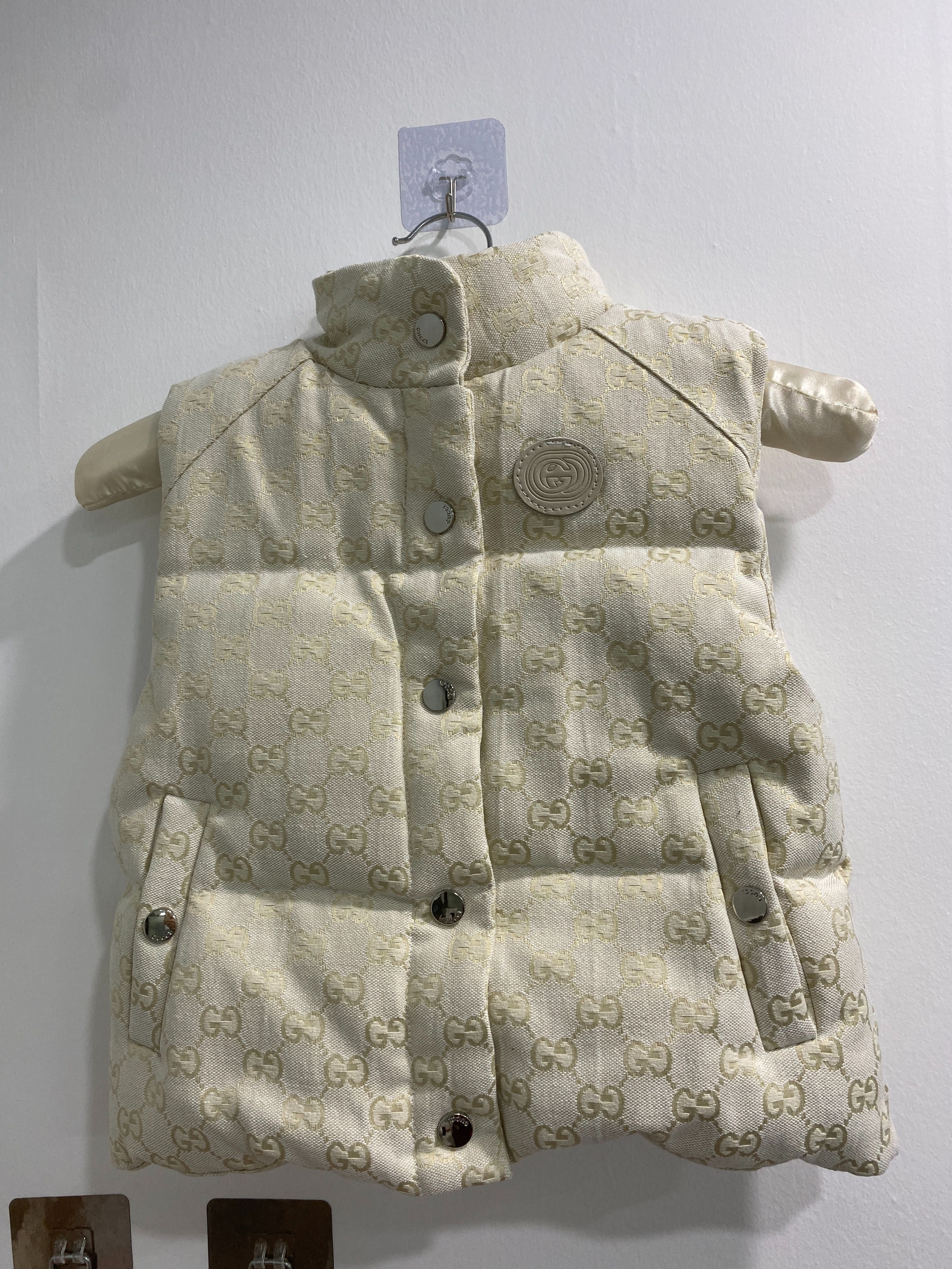 Only One [TOP] GUCCI GG Down Vest And Fleece Pants For Kids - No refund or exchange