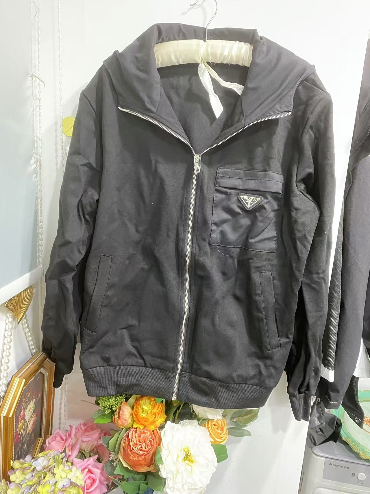 Only One [TOP] PRADA Hoodie - Black - No refund or exchange