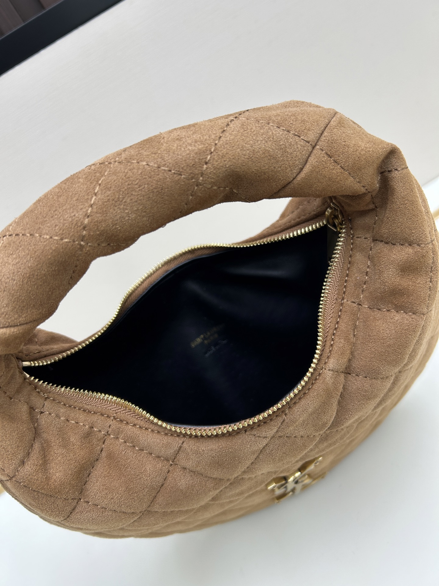 [TOP] Yves Saint Laurent YSL ICARE Baby Suede Nappa Bag 17×13×3cm - Brown