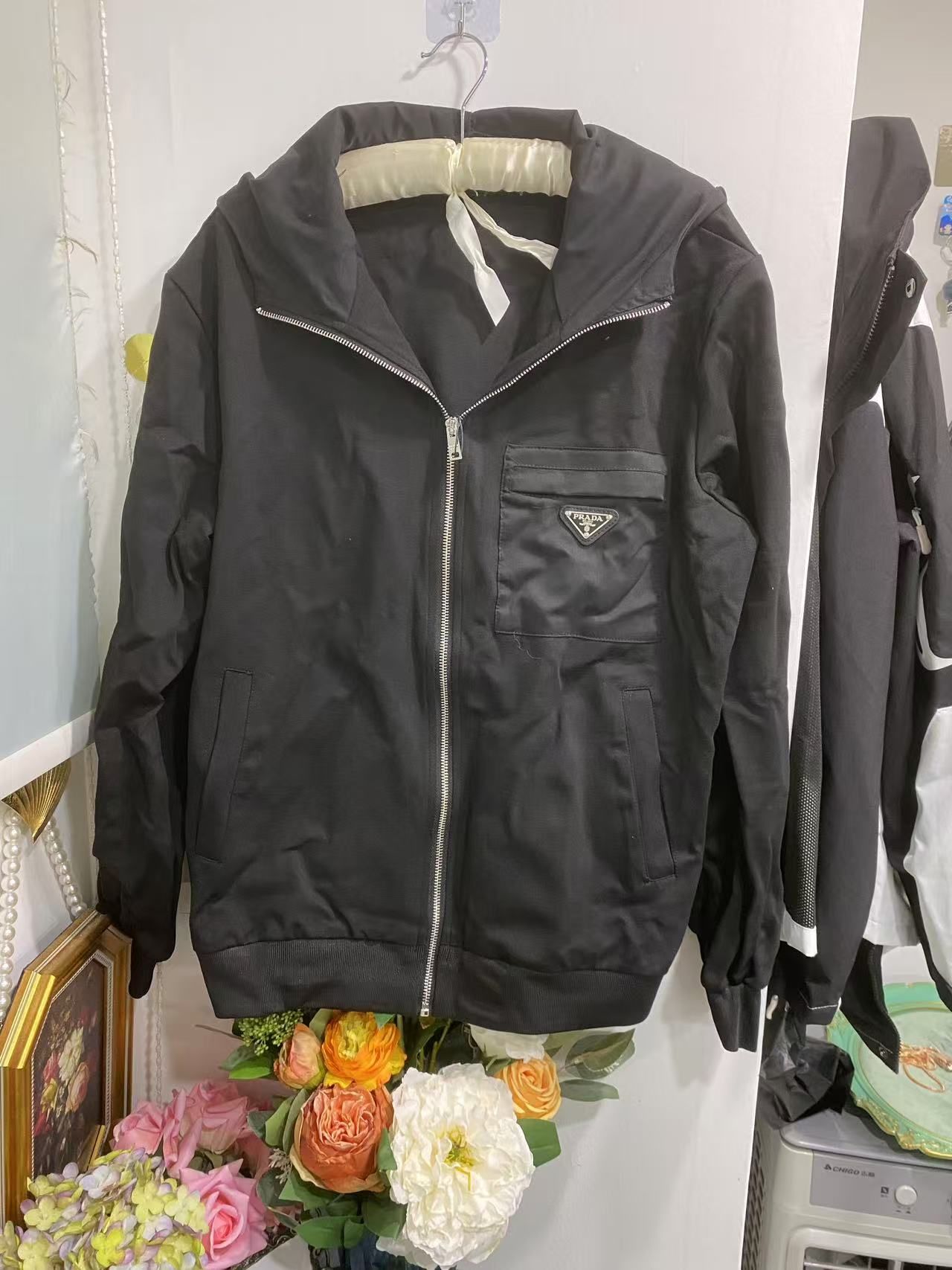 Only One [TOP] PRADA Hoodie - Black - No refund or exchange