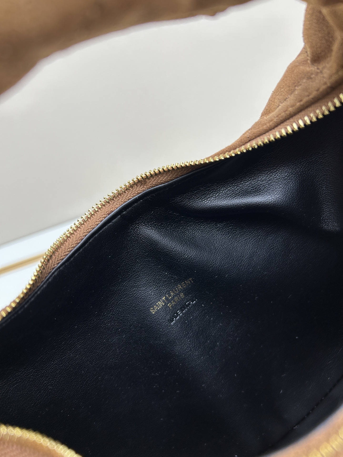 [TOP] Yves Saint Laurent YSL ICARE Baby Suede Nappa Bag 17×13×3cm - Brown