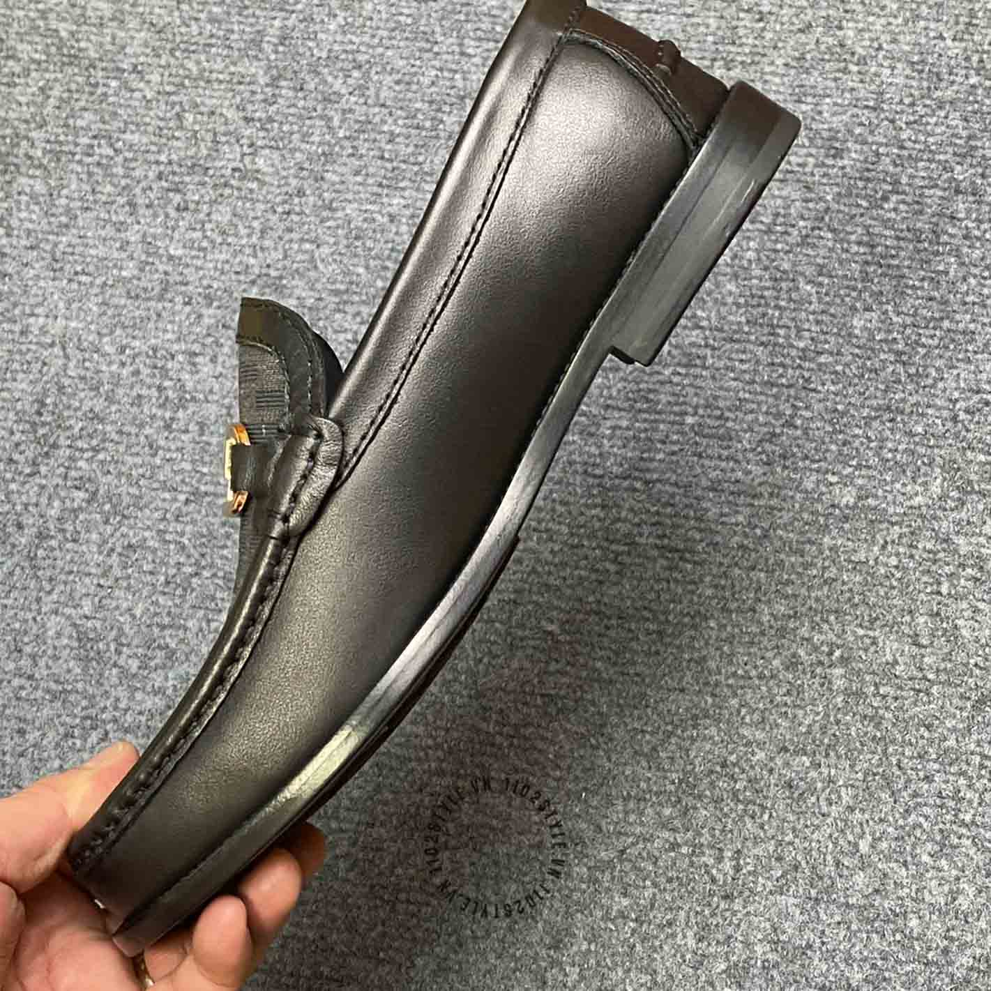 [TOP] FENDI Men's Business Leather Shoes - Black