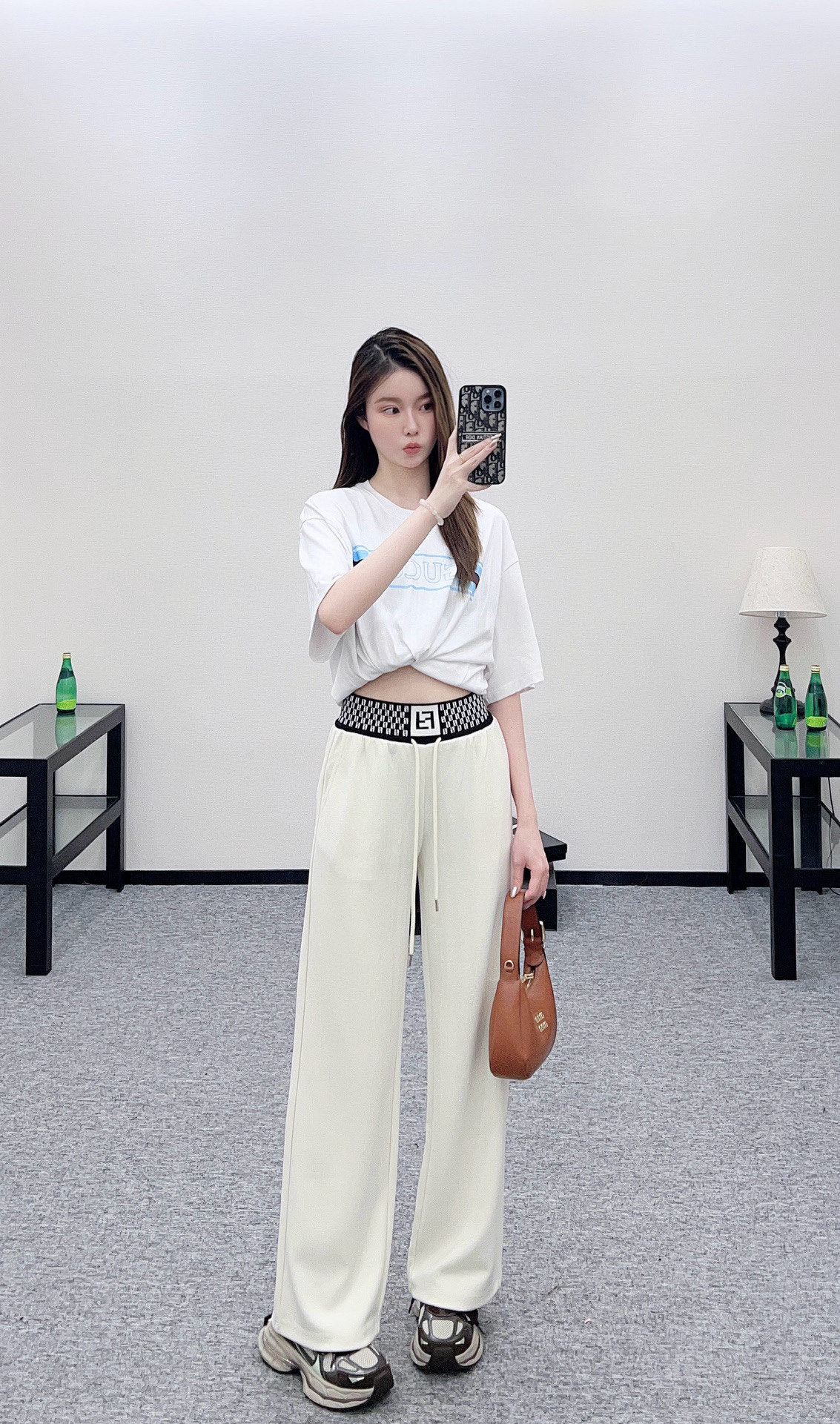 [TOP] Fendi Wide-leg Trousers - 2 Colour