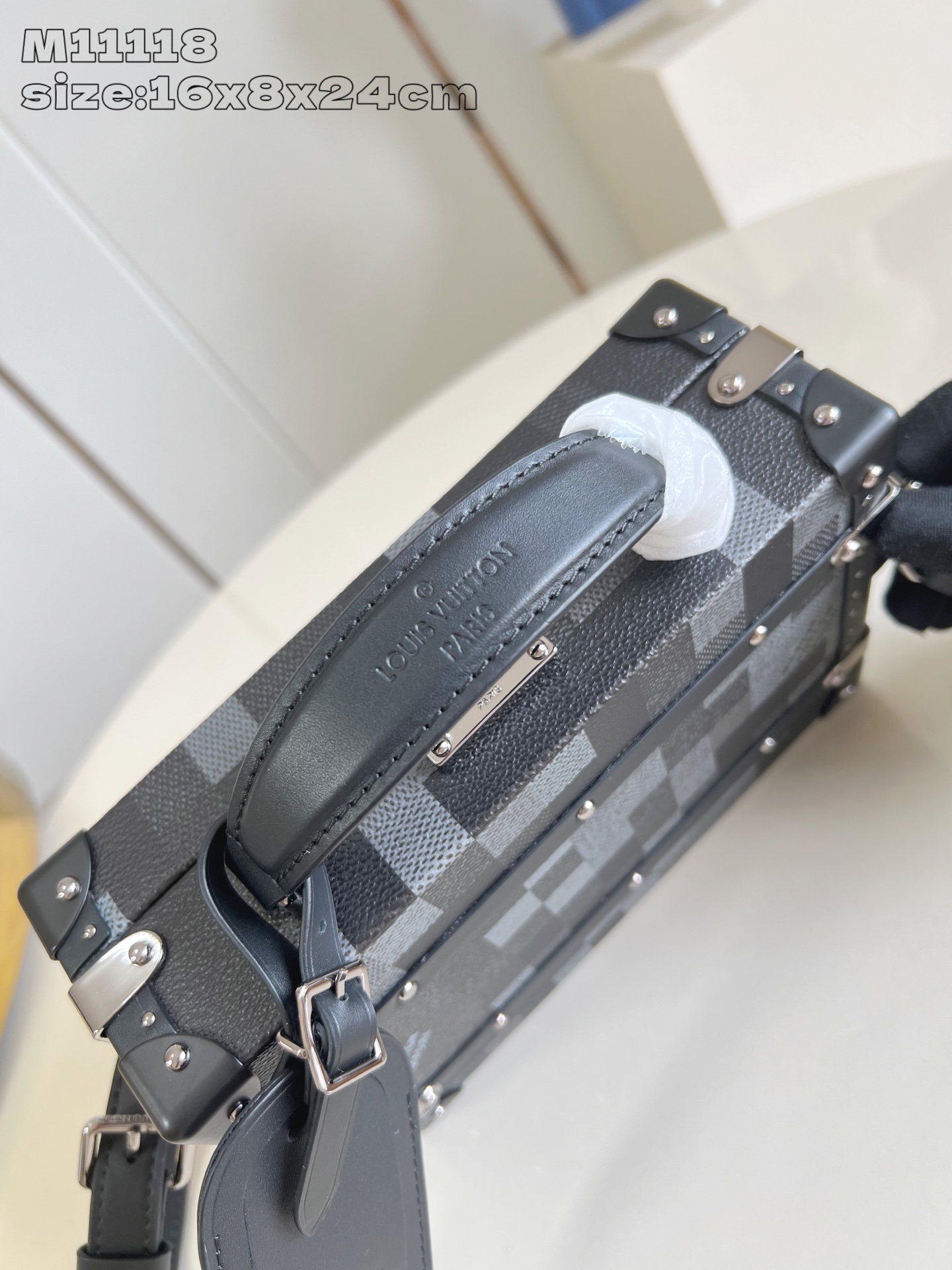 [TOP] Louis Vuitton LV  Handle Trunk Damoflage Black  Bag 16.5 x 8 x 24 cm - Black